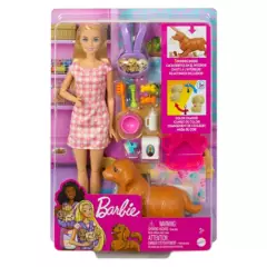 BARBIE - Barbie Muñeca Cachorros Recién Nacidos