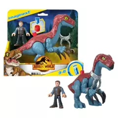 IMAGINEXT - Figura De Acción Therizinosaurus y Owen Imaginext