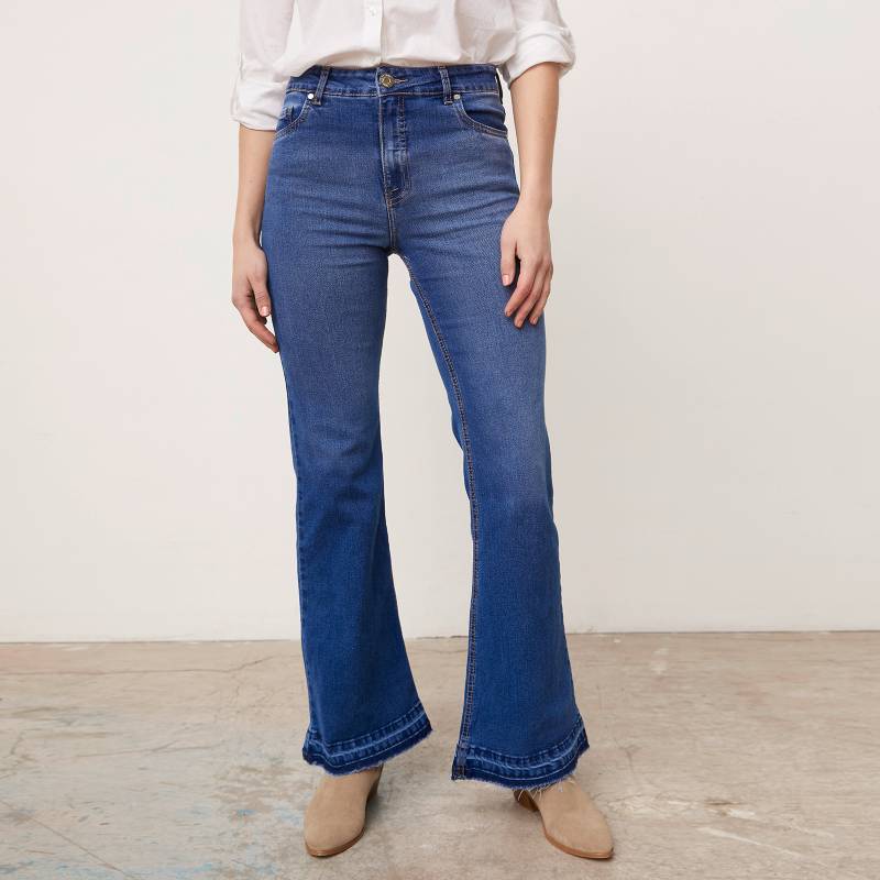 UNIVERSITY CLUB Jeans Denim Wide Leg Tiro Alto Mujer, falabella.com