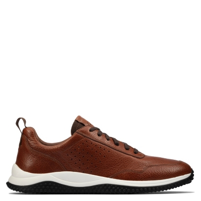 Zapato Clarks Puxton Lace Tan Leather de hombre.