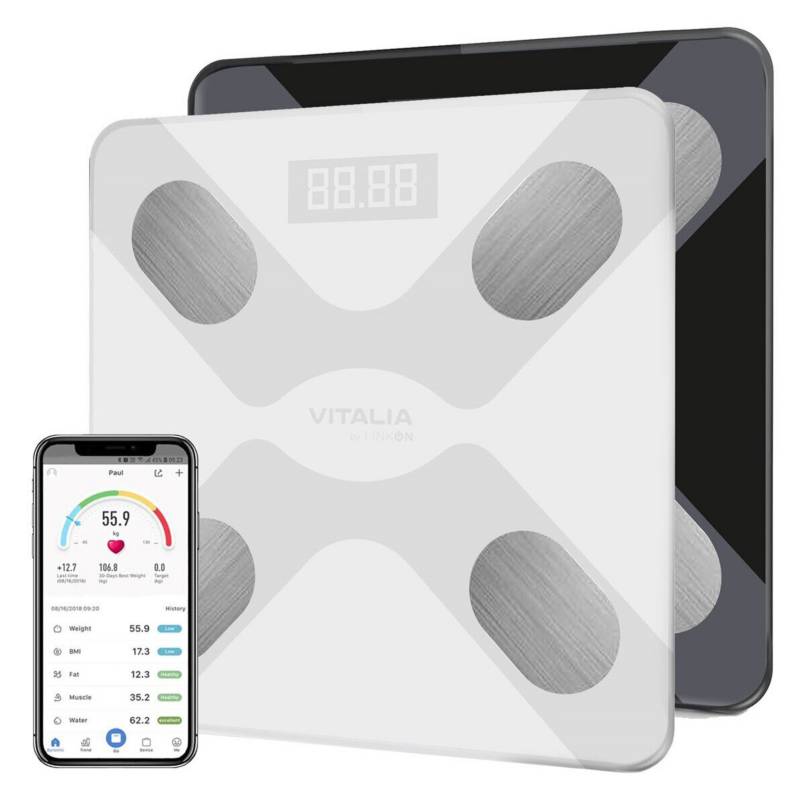 LINKON - Balanza Pesa Digital Inteligente Baño Bluetoothapp