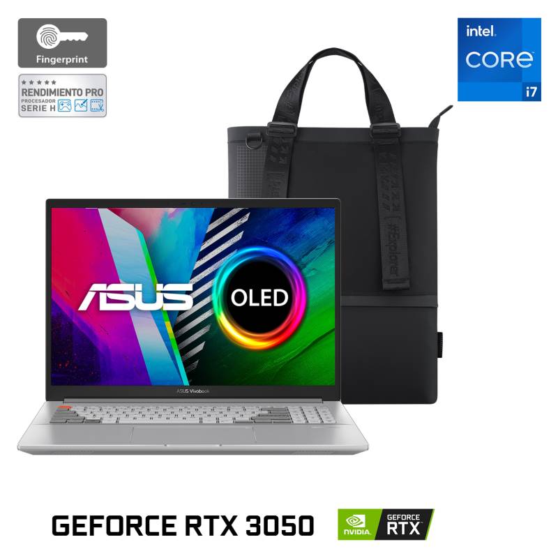 ASUS - Notebook Asus Vivobook Pro 16X OLED N7600PC-L2231W Intel Core i7 NVIDIA GeForce RTX 3050 16GB RAM 512GB SSD 16" 4K