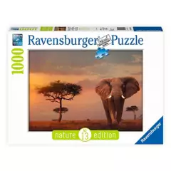 RAVENSBURGER - Puzzle Elefante En Masai Mara 1000 Piezas Ravensburger