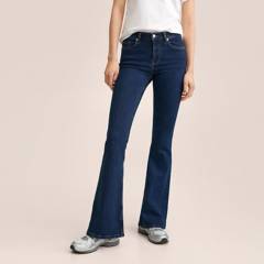 MANGO - Mango Jeans Flare Tiro Medio Mujer