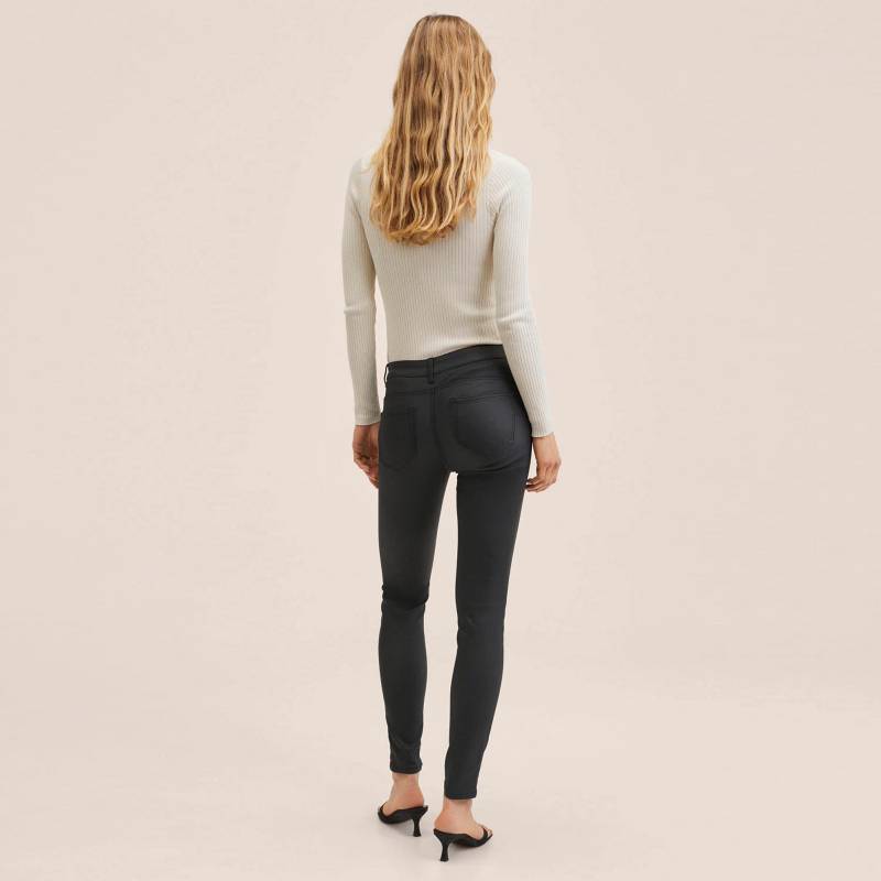 MANGO Jeans Skinny Tiro Bajo Encerados Mujer | falabella.com