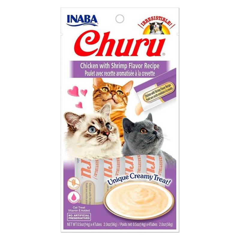 INABA - Snack Ciao Churu Sabor Pollo Camarón Para Gatos