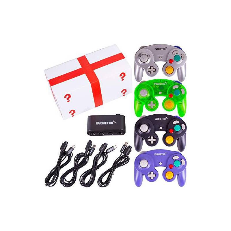  - Pack 4 Controles Gamecube Evoretro para Nintendo