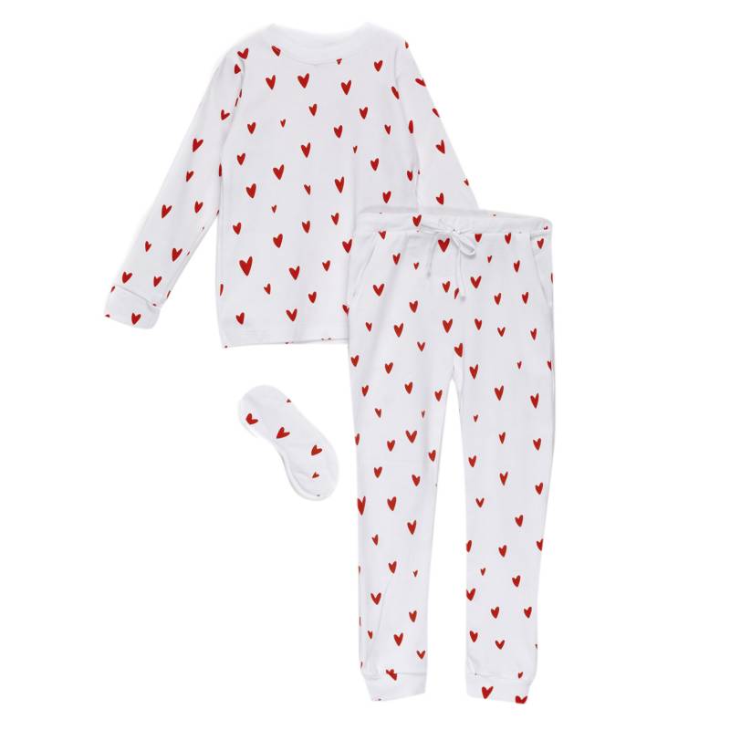 Pijama entero estampada - Blanco/Corazones - Kids