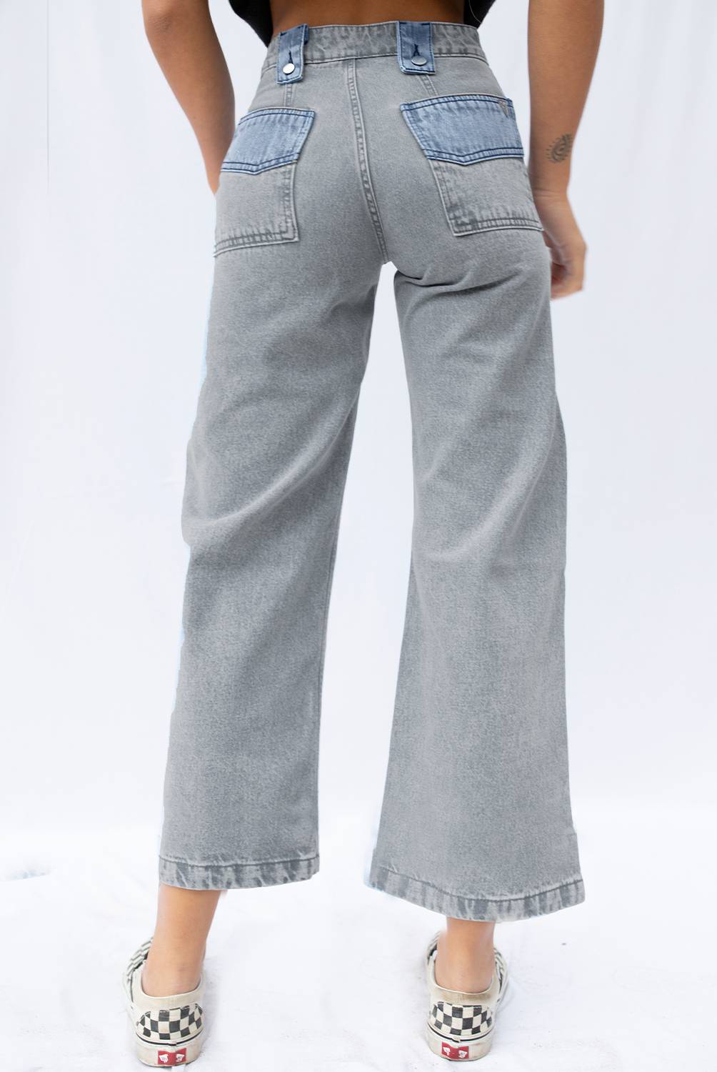 RAINDOOR - Raindoor Jeans Denim Wide Leg Tiro Alto Mujer