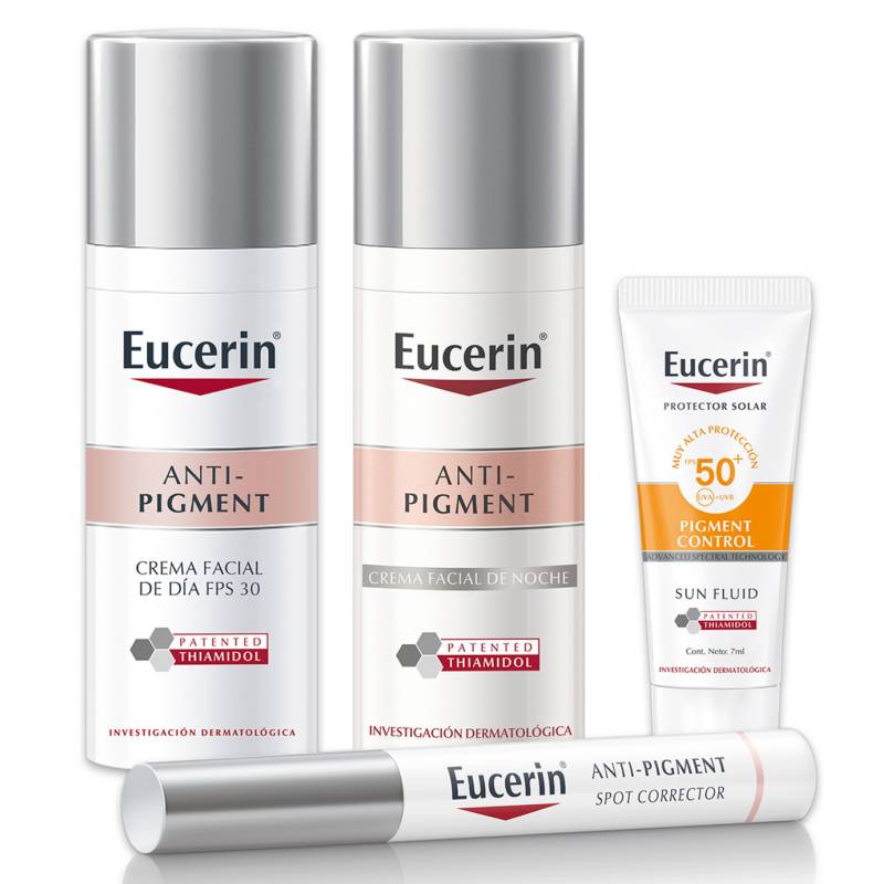 EUCERIN - Cofre Anti-Pigment Crema Dia 50Ml + Lapiz Corrector 5Ml + Crema Noche 50Ml + Mini Sun Pigment Control 7Ml