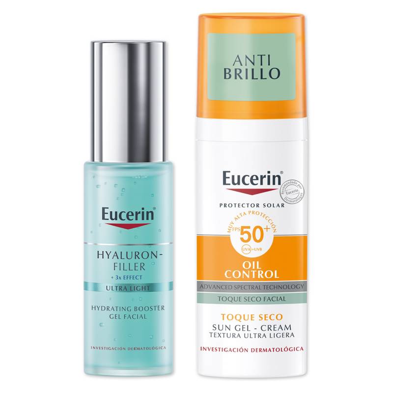 EUCERIN - Estuche Hydrating Booster 30Ml + Sun Face Oil Control 50Ml