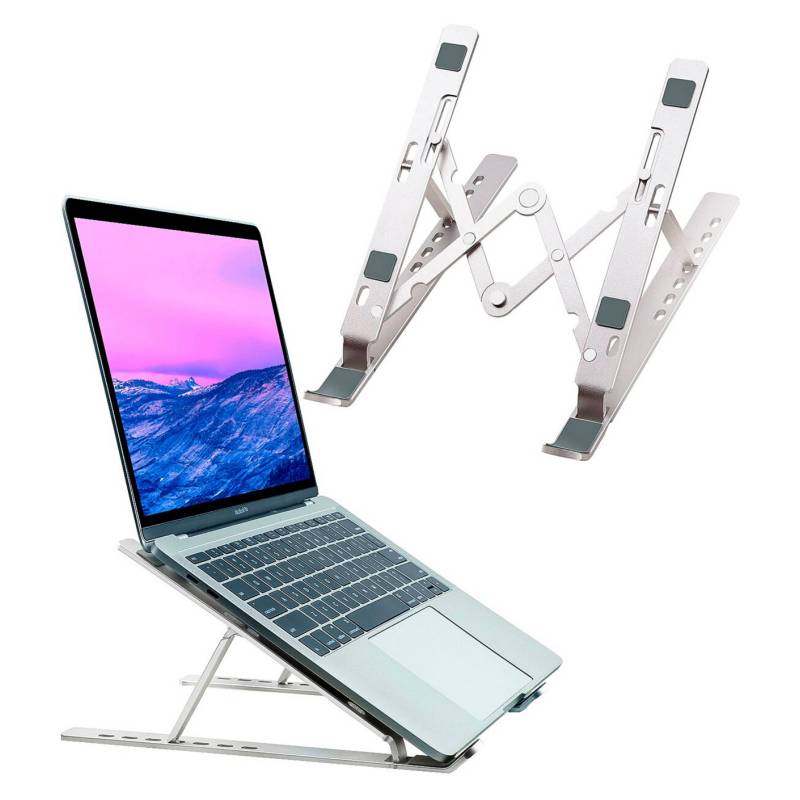 GENERICO - Soporte Portatil para Macbook y Notebook Aluminio