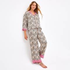 LOUNGE - Set Pijama Largo Dreamy Rose Animal Lounge
