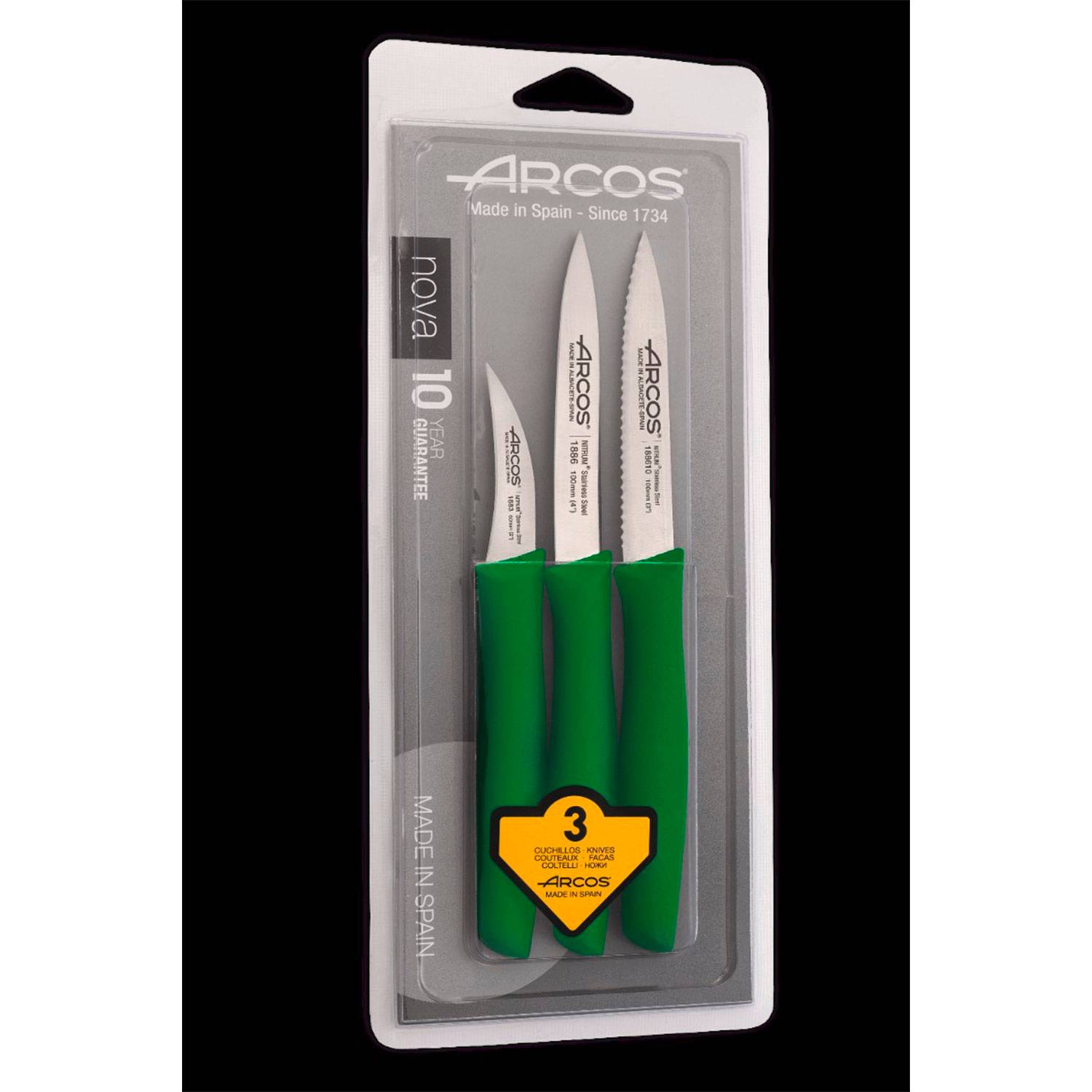 Arcos Juego Cuchillos Cocina Arcos, Arcos Cuchillos, Cuchillo Profesional, 6 Piezas