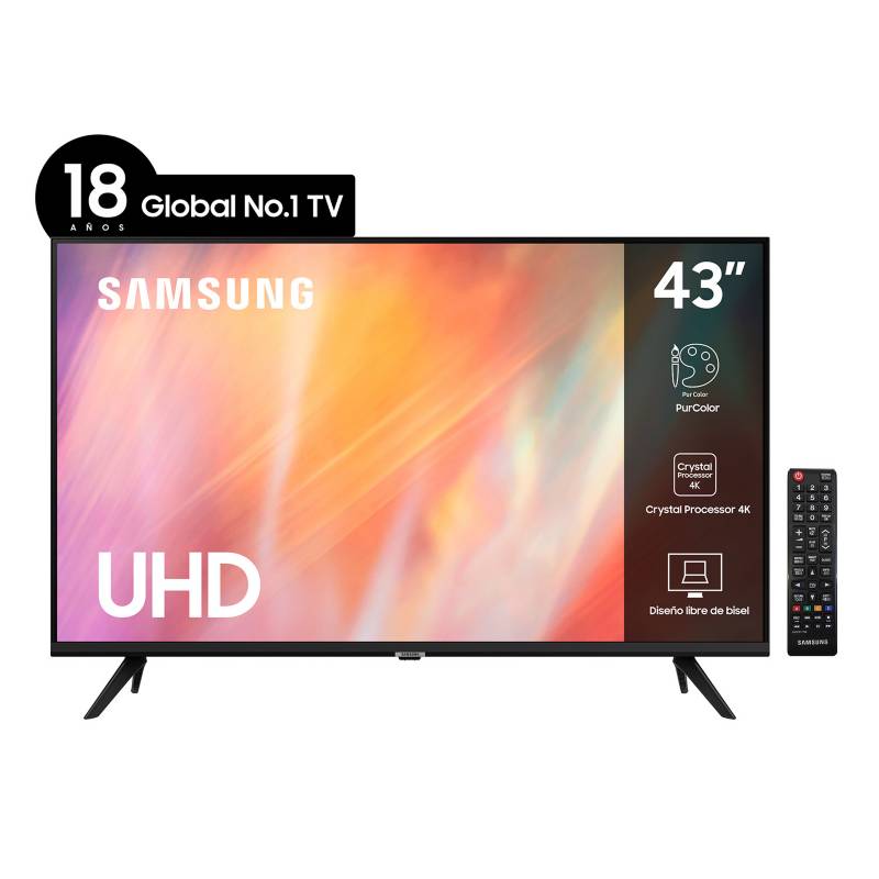 LED Samsung 43” AU7090 UHD 4K Smart TV 2022