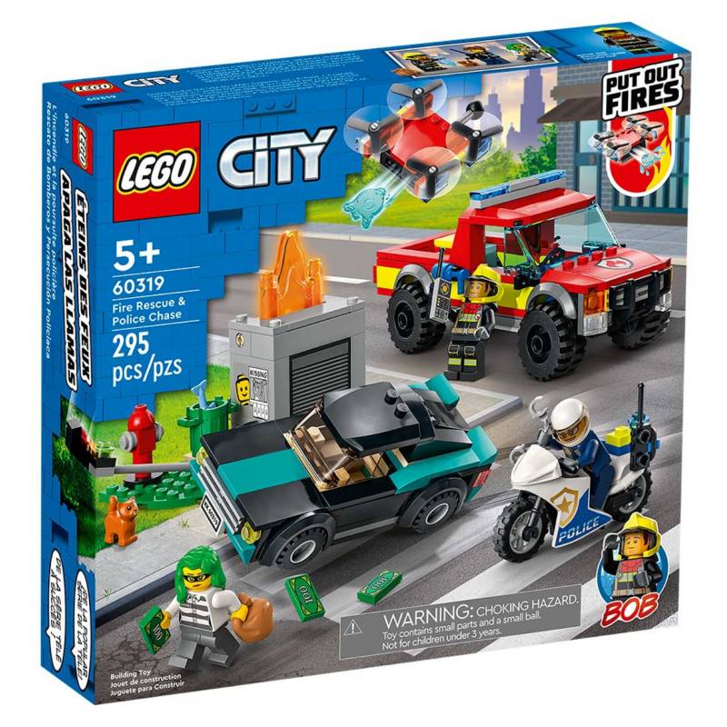 LEGO - City Rescate De Bomberos Y Persecución Policiaca Lego