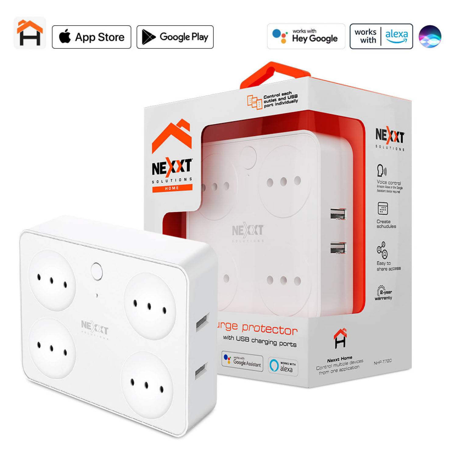 Enchufe Inteligente para Interior con Wi-Fi x 4 Puertos USB Nexxt - Utilex