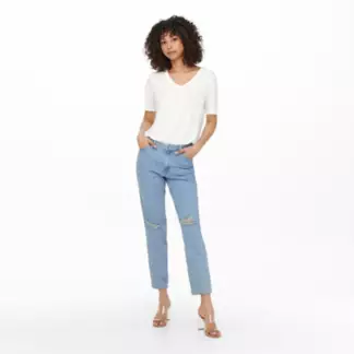 ONLY - Jeans Mom Tiro Alto Mujer Only