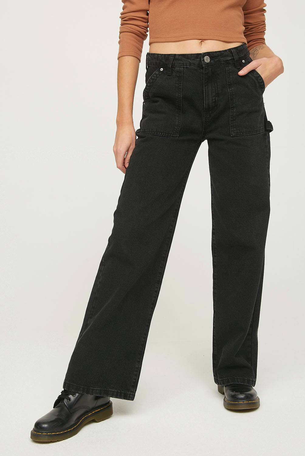 AMERICANINO - Americanino Jeans Cargo Tiro Alto Algodón Mujer