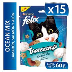 FELIX TREATS - Snacks para Gato Felix Travesuras Ocean Mix 60G