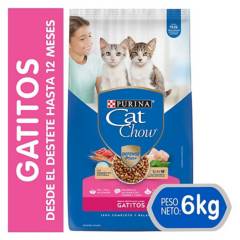 CAT CHOW - Pack Alimento Seco para Gato Cat Chow Gatitos 6Kg
