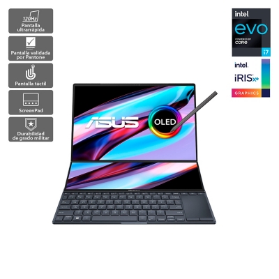 Notebook Asus Zenbook Pro Duo 14 OLED IntelCore i7 Intel Iris Xe 32GB RAM 1TB SSD 14,5" Touch Screen