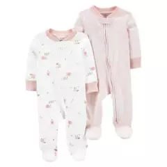 CARTER'S - Pijama Algodón Pack 2 Unidades Bebé Niña Carter´s