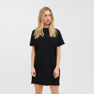 Vero Moda Vero Moda Vestido Tipo Polera Manga Corta Algod n Mujer