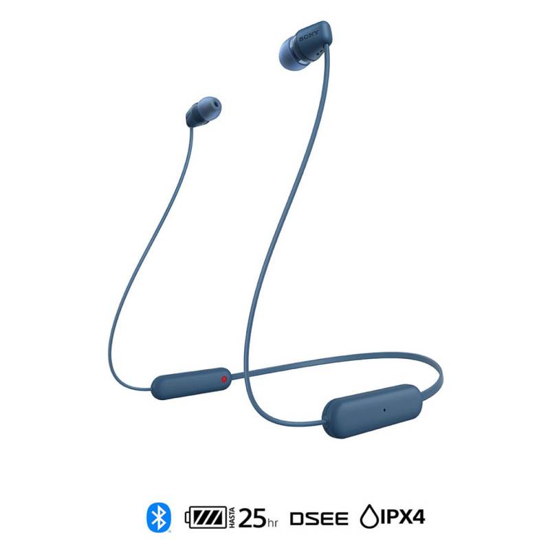 SONY - Audífonos Bluetooth Wi-C100 Azul Sony
