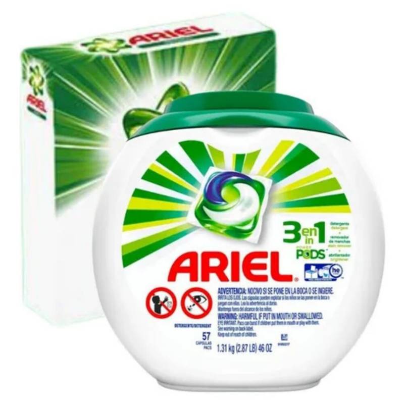 ARIEL - Detergente Ariel Pods Capsulas 3En1 - 57 Ct