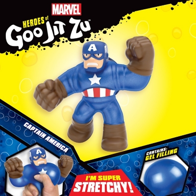 Figura De Acción Goo Jit Zu Marvel Capitan America