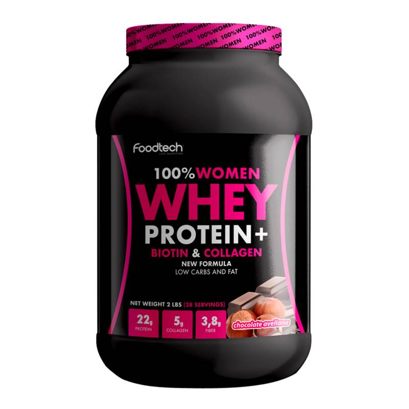 FOODTECH - Proteina 100% Women Whey 2 Lbs Chocolate Avellana Foodtech
