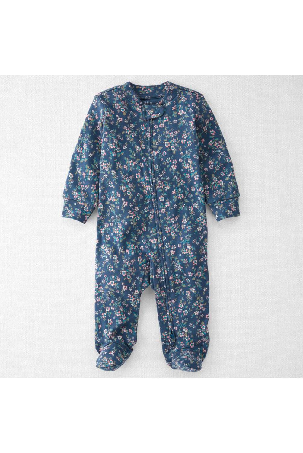 Pijama largo 100% algodón estampado flores