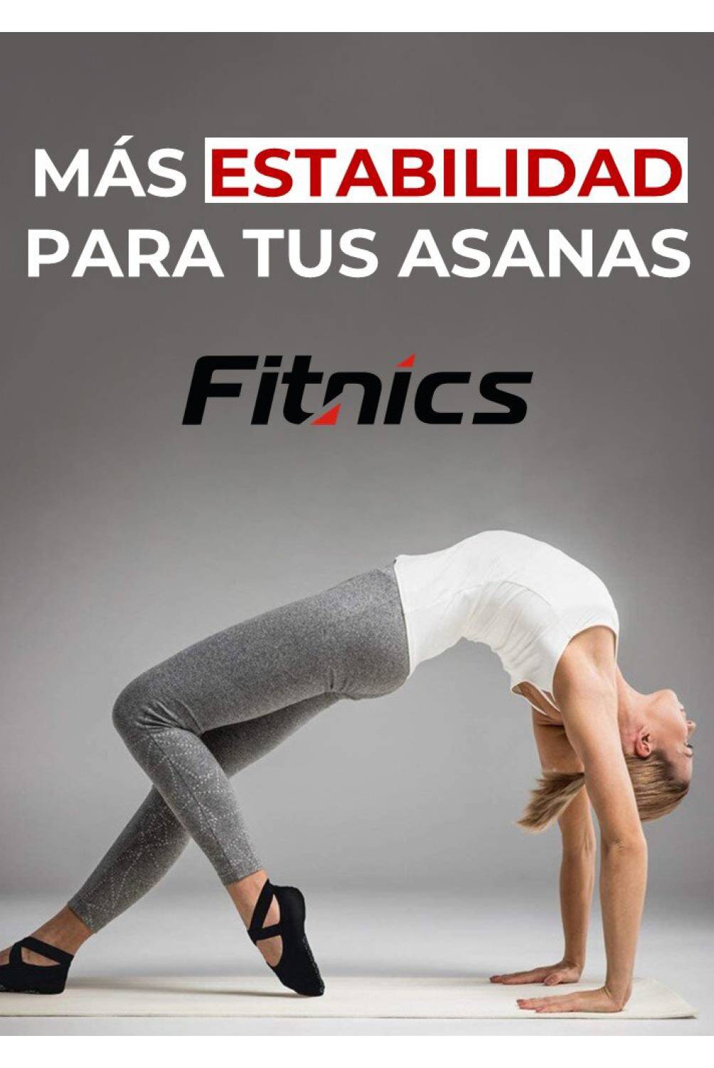 FITNICS - Calcetines Yoga Set 3 Pares Gris Negro Rosa