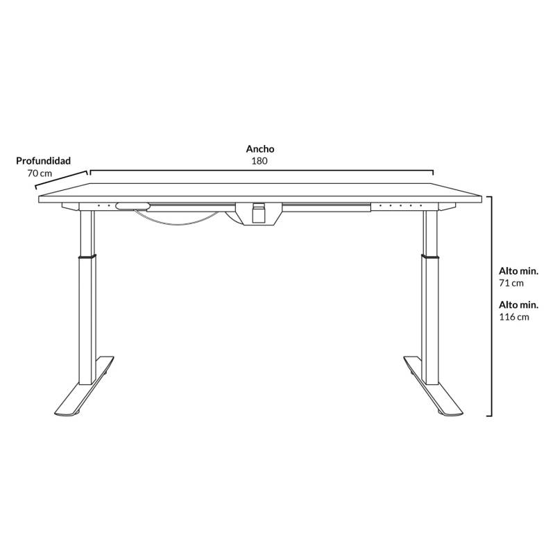 FORM OFFICE Escritorio Neo Eléctrico 140x60 Cm Form Office