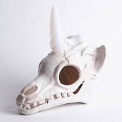 FRANK & MORTIS - Halloween Cabeza Esqueleto De Unicornio Con Luz Led Frank & Mortis