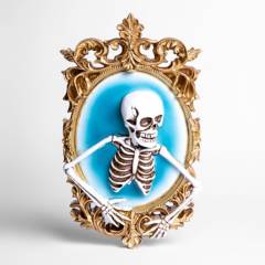 FRANK & MORTIS - Halloween Espejo Esqueleto 40 X 24 Frank & Mortis