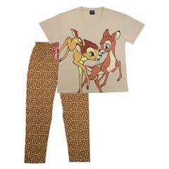 DISNEY - Pijama Mujer Bambi Beige Disney