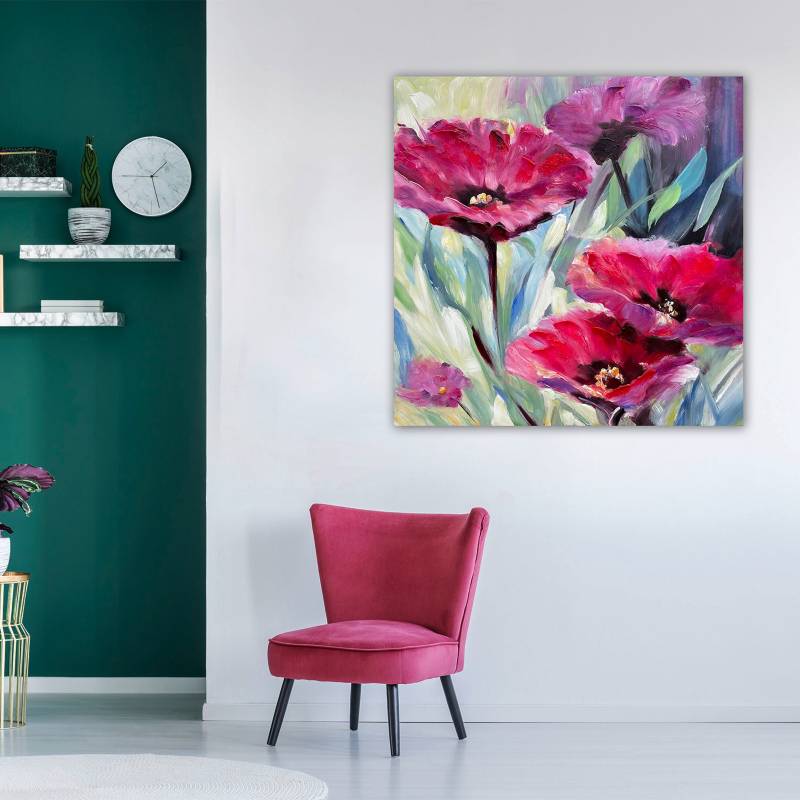 Cuadro Decorativo con Flores de 70×70 cm FL084 / Cuadros Modernos uy