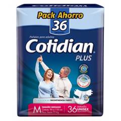 COTIDIAN - Pañales Cotidian Plus Talla M 36 Unidades