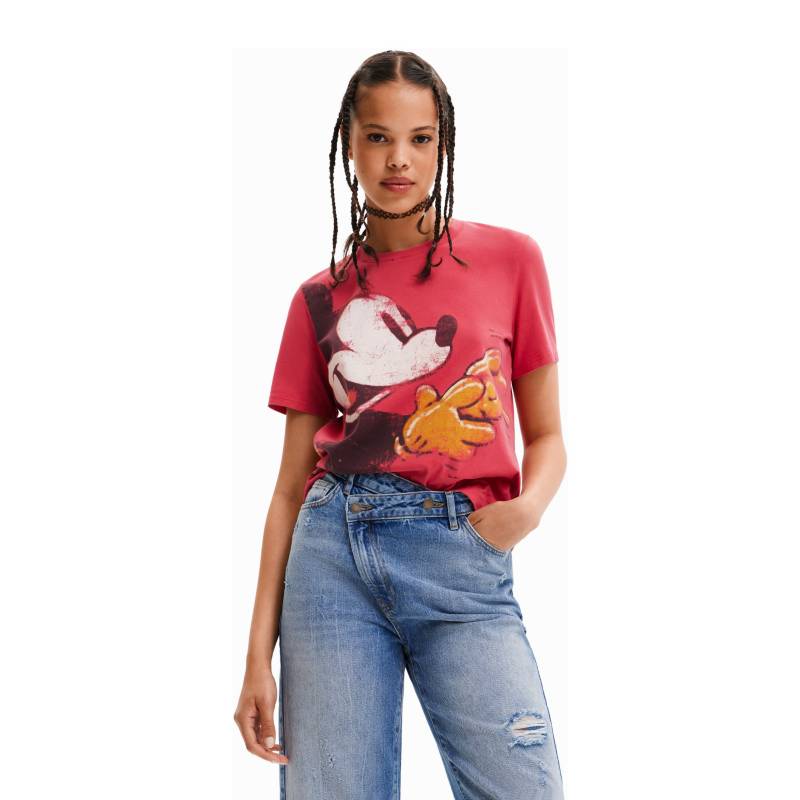 DESIGUAL Desigual Polera Mickey Mouse Manga Corta Mujer