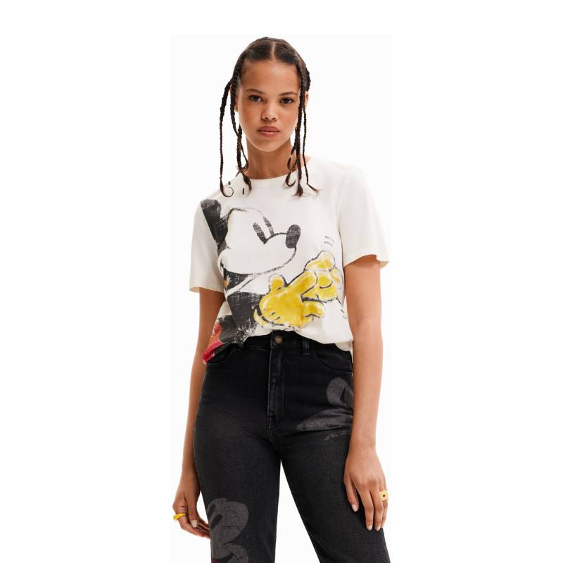 DESIGUAL Desigual Polera Mickey Mouse Manga Corta Mujer