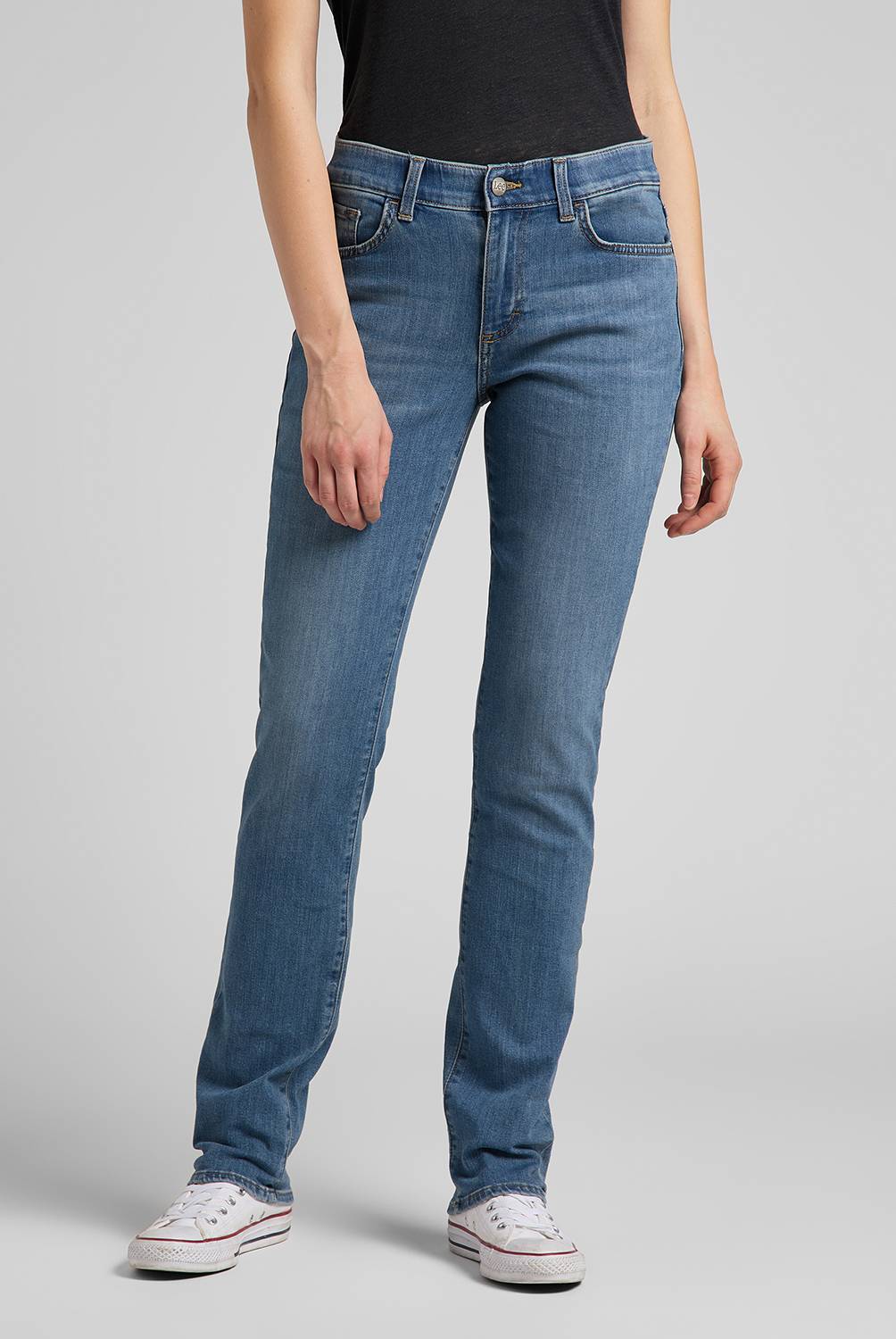 LEE - Lee Jeans Straight Tiro Medio Mujer