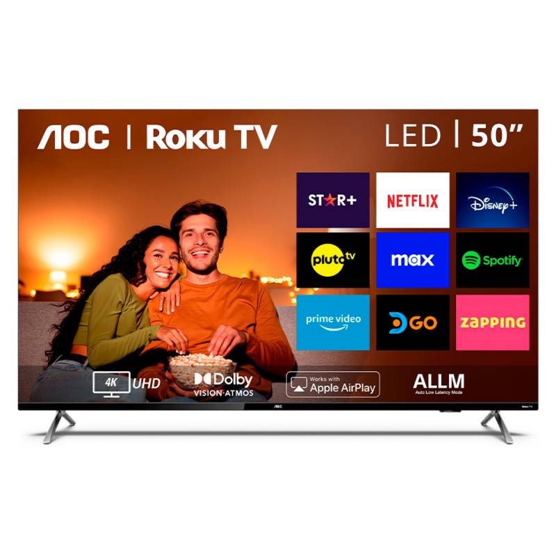AOC - Led 50" 4K UHD Smart TV Roku Aoc