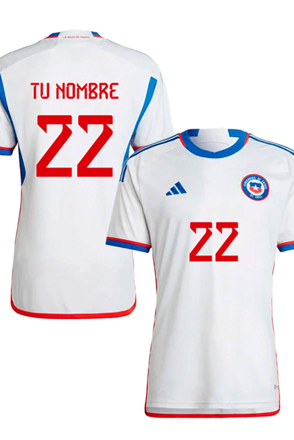 ADIDAS - Camiseta De Fútbol Niño Personificable Seleccion Chilena Visita Adidas