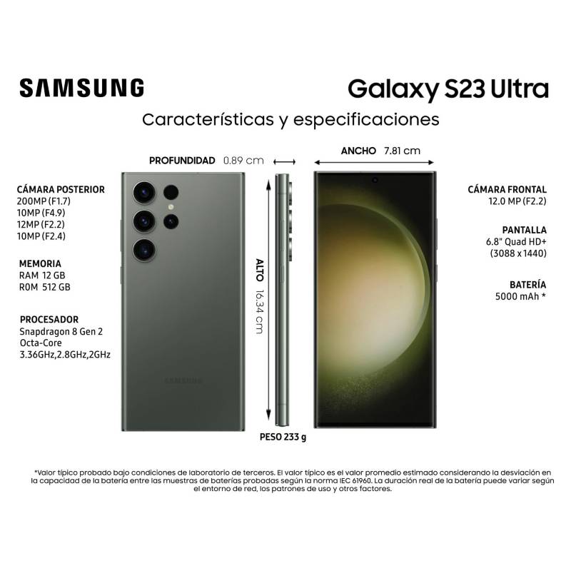 Galaxy S23 Ultra, Características y Cámara