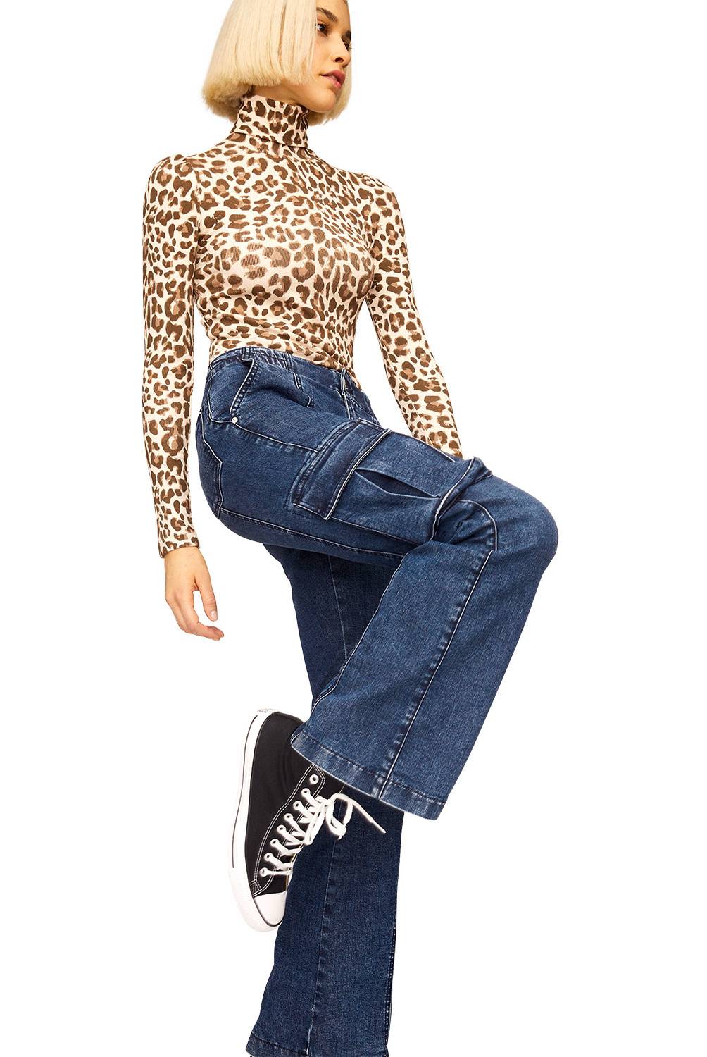 AMERICANINO - Americanino Jeans Cargo Tiro Medio Mujer