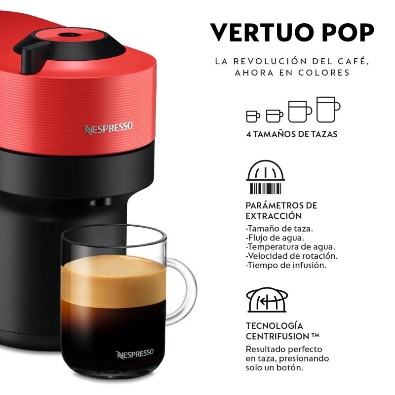 Cafetera Vertuo Pop Roja NESPRESSO Vertuo POP 