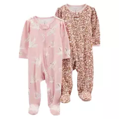 CARTER'S - Pijama Algodón Pack 2 Unidades Bebé Niña Carter´s