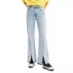 DESIGUAL - Jeans Wide Leg Mujer Desigual
